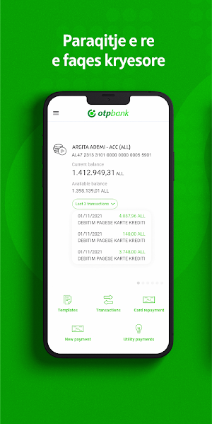 OTP Bank Alb Screenshot 0