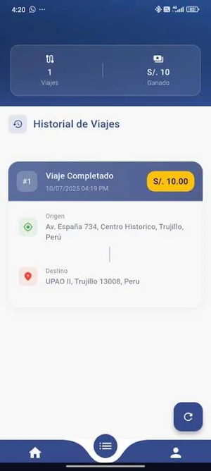 Taxi Trujillo Conductor Screenshot 2