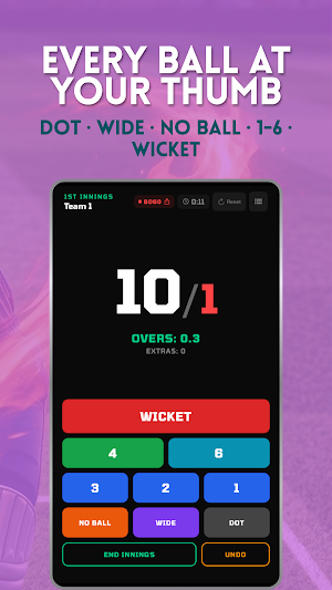 Turf Cricket Scorer Screenshot 1