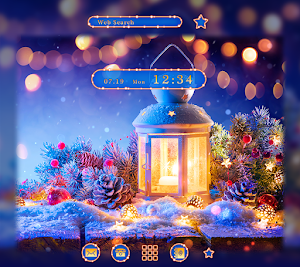 Snowy Holiday Lantern Theme Screenshot 0