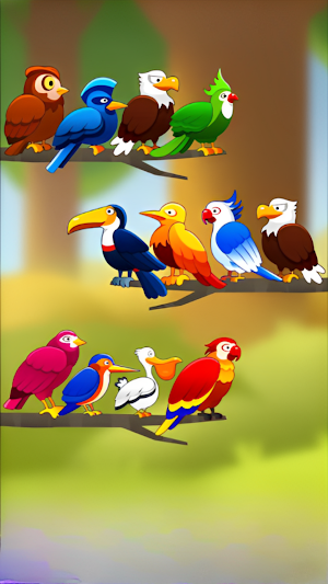 Sort Color Birds Brain Puzzle Screenshot 2
