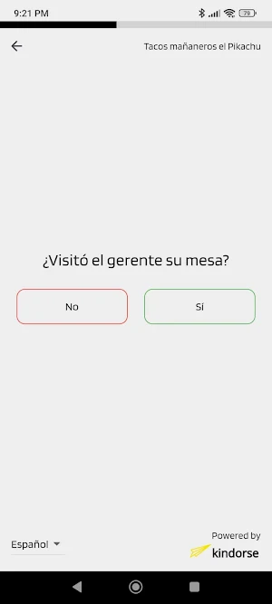Kindorse Encuestas Restaurants Screenshot 2