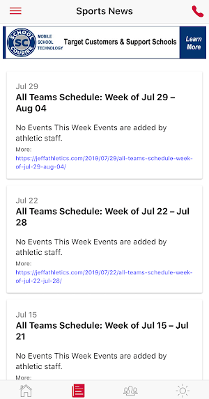 Jeffersonville Athletics - Indiana Screenshot 2