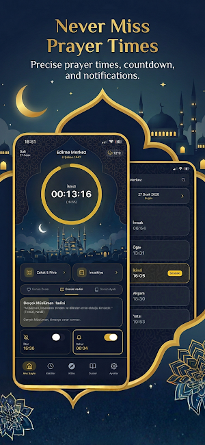 Prayer Times & Qibla/Alarm Screenshot 2