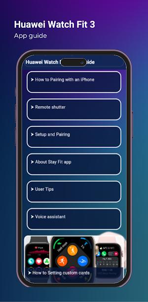 Huawei Watch Fit 3 App Guide Screenshot 1