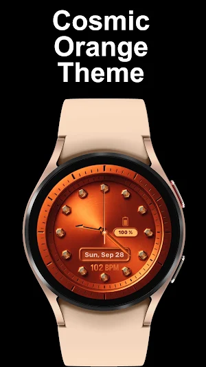 Cosmic Orange Watch Face Screenshot 3