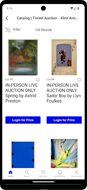 LAM Art Auction Screenshot 3