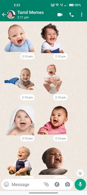 Baby Laughing Stickers Screenshot 1