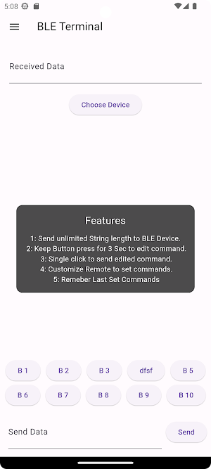 BLE Terminal Screenshot 0