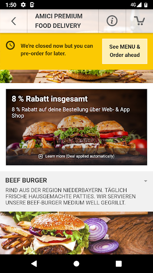 Amici Premium food Passau Screenshot 2