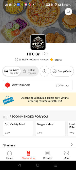 HFC Grill Screenshot 1