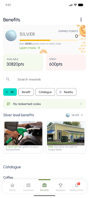 Noble Gas Rewards Screenshot 1