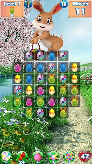 Bunny Match - Easter games and match 3 games screenshot 1