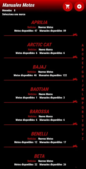 Motorcycle manuals Screenshot 0