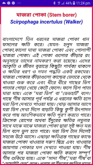 ধানের ক্ষতিকর পোকা দমন ~ Rice Insects Screenshot 2