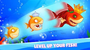 Blue Monster Fish - Hide n Eat Screenshot 1