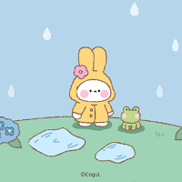카카오톡 테마 - 비오는 날 바니