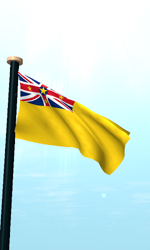 Niue Flag 3D Live Wallpaper Screenshot 1