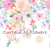 Beautiful Wallpaper Curtain of Flowers Theme