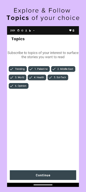 Palestine News App Screenshot 1