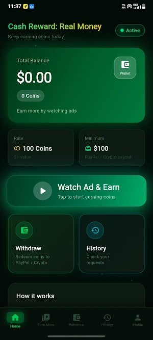 Cash Reward: Real Money Screenshot 1