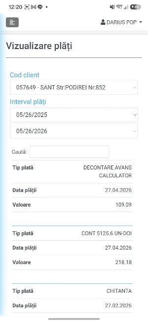 AQUABIS - Contul Meu Screenshot 3