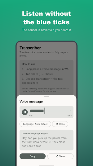 WA Transcriber: Voice to Text Screenshot 3