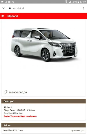 Bali Rent Car Screenshot 2