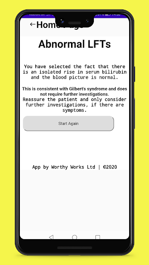Abnormal LFTs Screenshot 2
