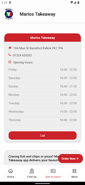 Marios Takeaway Falkirk Screenshot 3