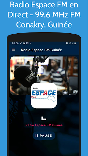 Radio Espace FM 99.6 Guinée Screenshot 1