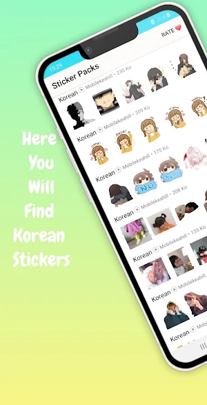 Korean Stickers Screenshot 1