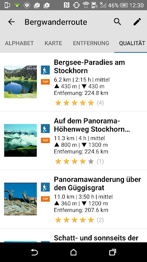 Wanderplaner BernerWanderwege Screenshot 2