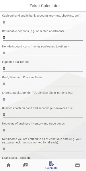 Zakat Calculator Screenshot 2