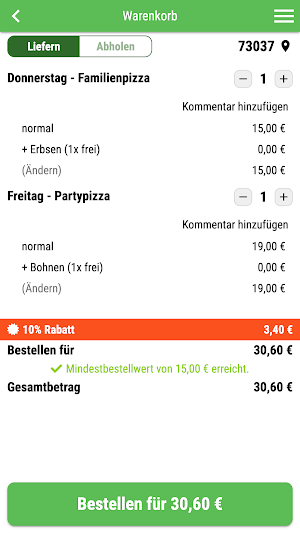 Pizza La Vita Göppingen Screenshot 1