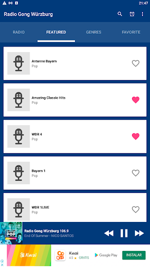 Radio Gong Würzburg App DE Screenshot 1