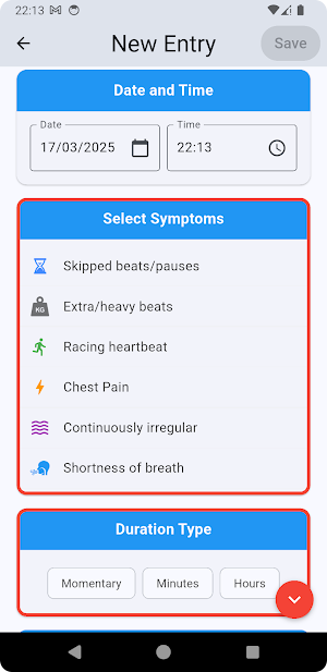 Cardiac Diary Screenshot 1