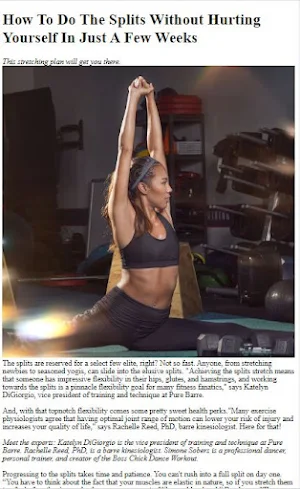 Gymnastics Split Training Tips Screenshot 2
