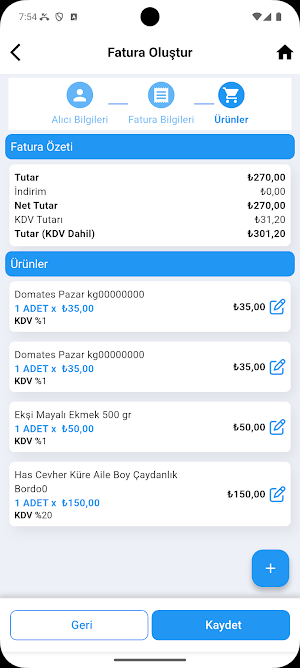 Prodyna E-Fatura Portal Screenshot 2