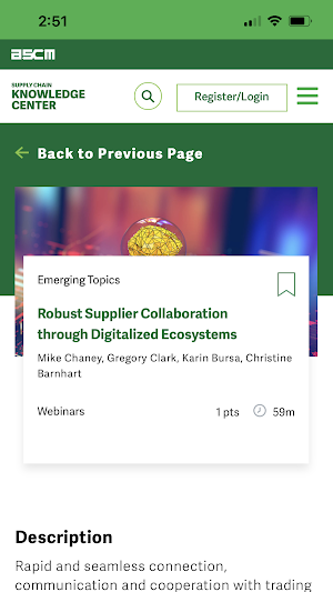 Supply Chain Knowledge Center Screenshot 2