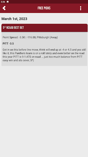 Picks and Parlays Screenshot 1