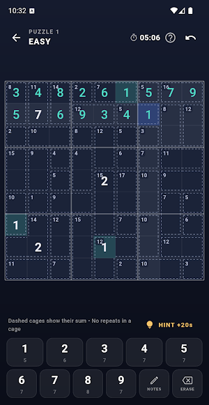 Cage Sums - Logic Puzzle Screenshot 0