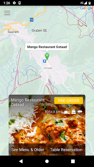 Mango Restaurant Gstaad Screenshot 1