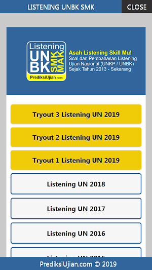 Listening UNBK SMK MAK Terbaru Screenshot 0