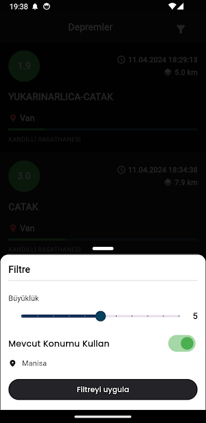Deprem Bildirim Screenshot 2