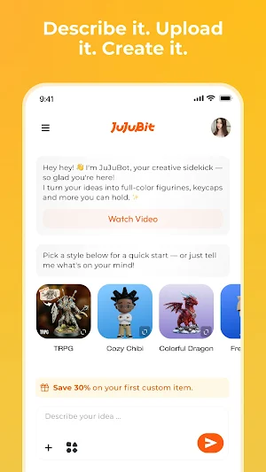 JuJuBit: AI Custom 3D Figures Screenshot 1
