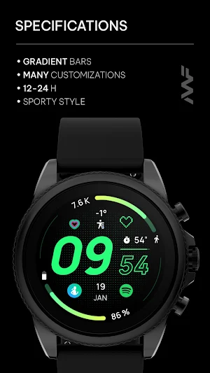 Awf Pace 2 - watch face Screenshot 1