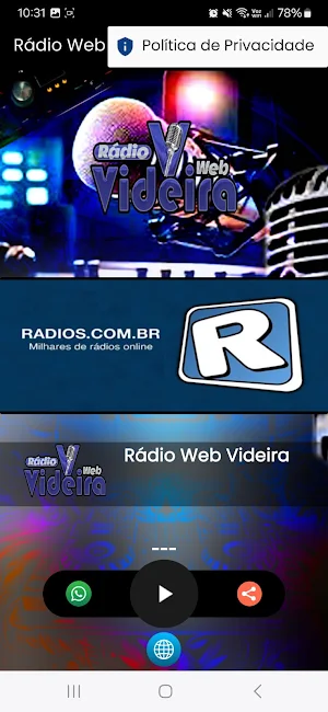 Rádio Web Videira Screenshot 1