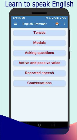 English Grammar - Learn to speak English language Screenshot 2