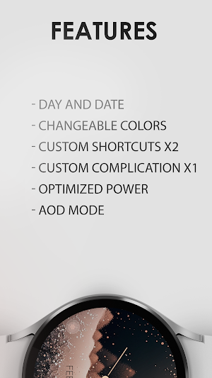 Winter Rose Gold watch face Screenshot 3